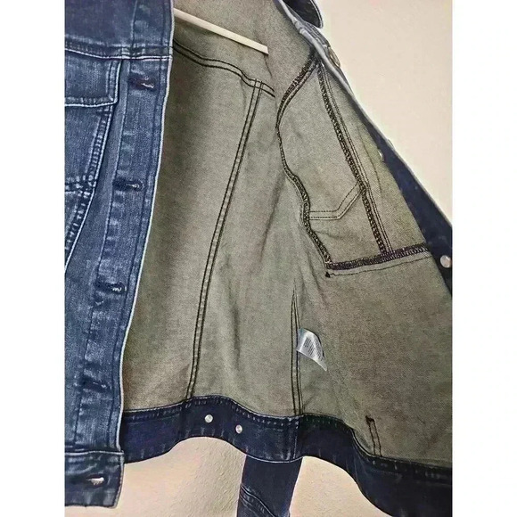 Talbots Denim Jacket Button Front Chest Pockets Small - Picture 4 of 7